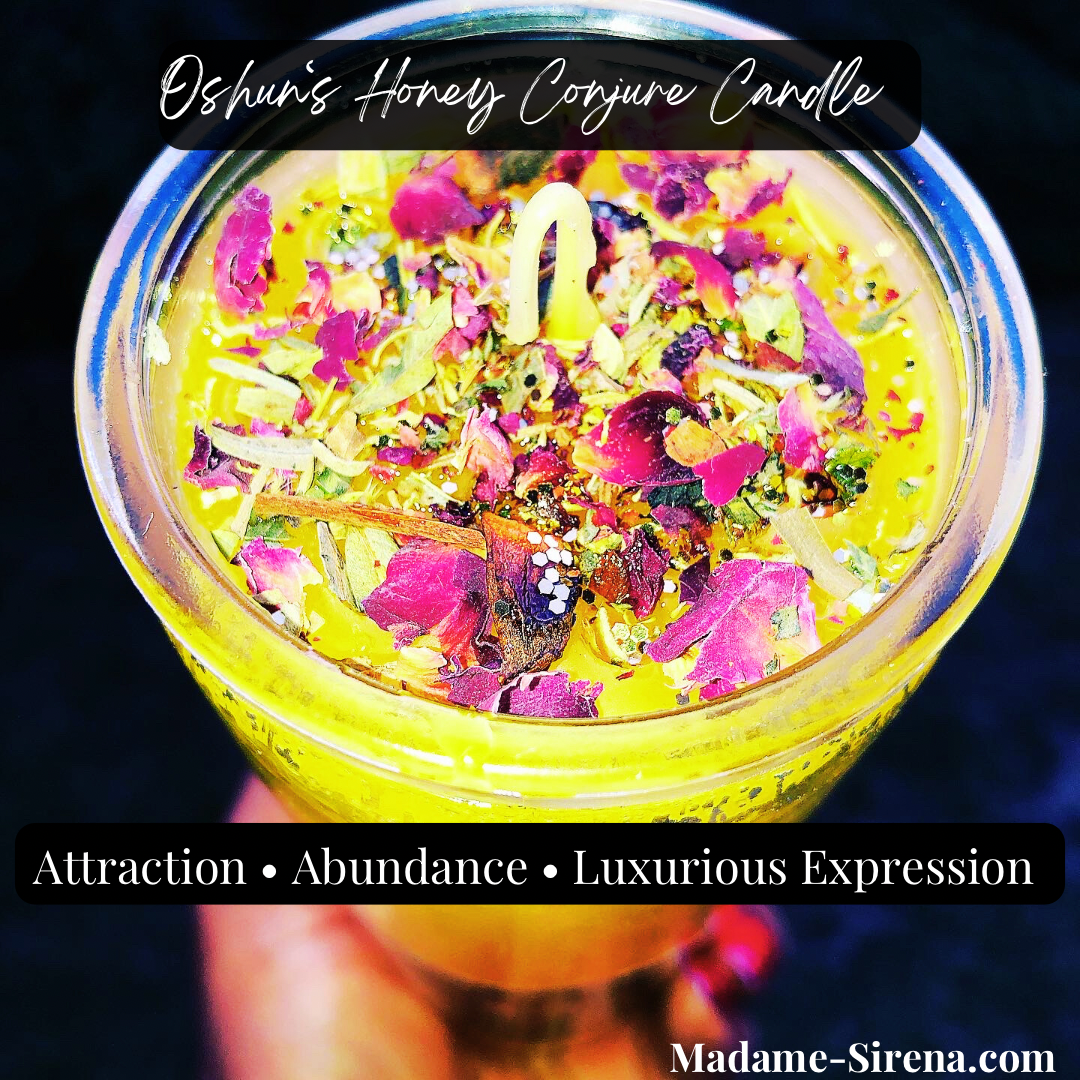 Madame’s “Honey Oshun” 7-Day Fixed Candle